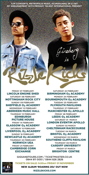 Rizzle Kicks UK Tour