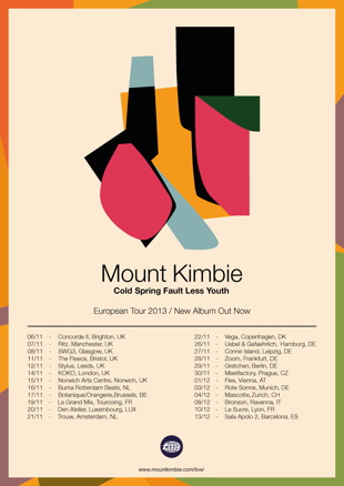 mount kimbie european tour